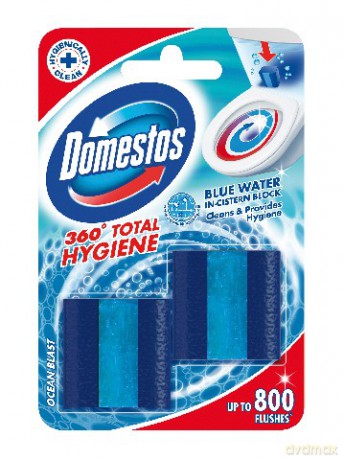 Domestos Ocean Blast WC Kostka do spłuczki 2x50 g [CHEMIA]