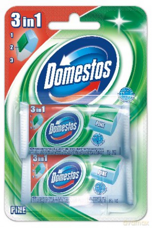 Domestos Pine Fresh Kostka WC 3 w 1 zapas/2szt/ [CHEMIA]