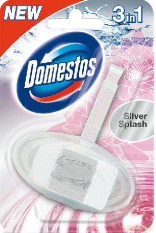 Domestos Silver Splash Kostka WC 3 w 1 koszyk [CHEMIA]