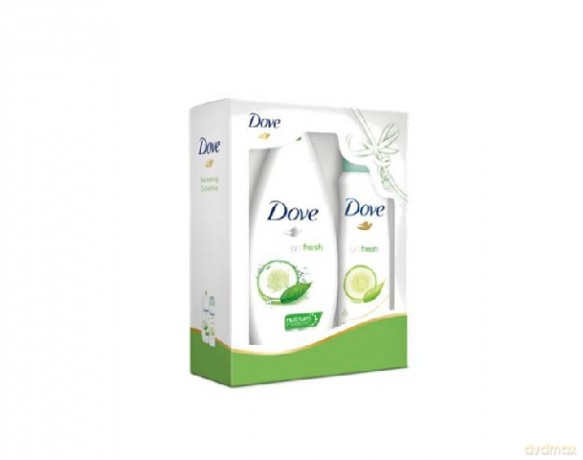 Dove Zestaw prezentowy Go Fresh Touch (dezodorant spray 150 ml + żel pod prysznic 250 ml)