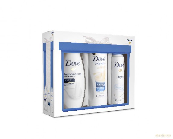 Dove Zestaw prezentowy Original (żel pod prysznic 250 ml + deo spray 150 ml + mleczko do ciała 250 ml)