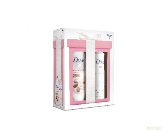 Dove Zestaw prezentowy Powder Soft (żel pod prysznic Almond 250 ml + deo spray 150 ml)