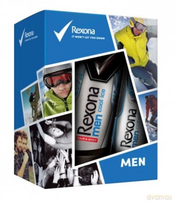 Rexona Zestaw prezentowy Men (dezodorant spray Cobalt 150 ml + żel pod prysznic Cool Ice 250 ml)
