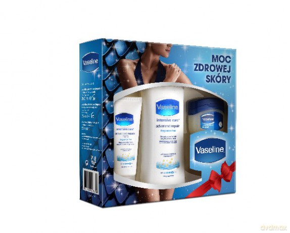 Vaseline Intensive Care Advanced Repair (balsam do ciała 200 ml + krem do rąk 75 ml + wazelina 50 ml)