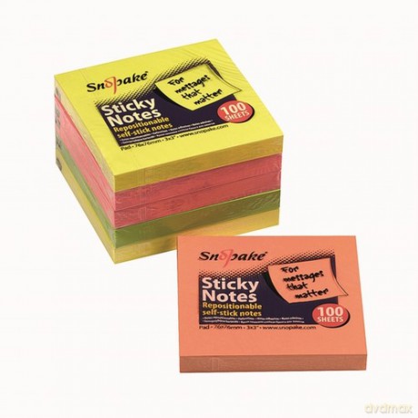 Karteczki samoprzylepne 76x76 neon 100 s