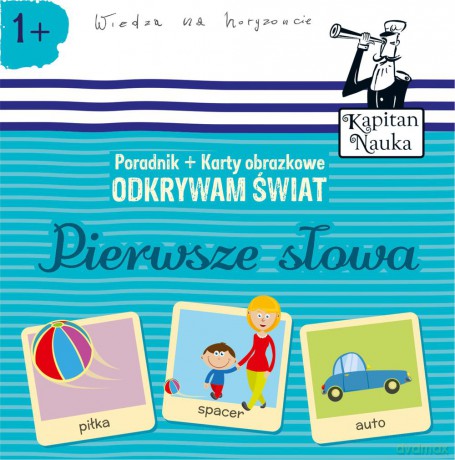 Odkrywam świat. Pierwsze słowa książka + karty obrazkowe Kapitan Nauka [KSIĄŻKA]