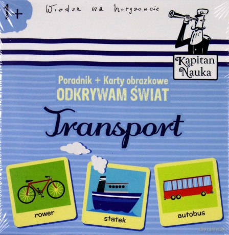 Odkrywam świat. Transport książka + karty obrazkowe Kapitan Nauka [KSIĄŻKA]