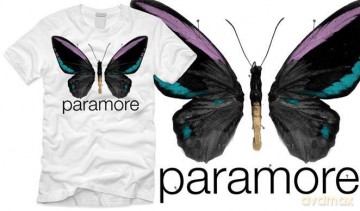 Paramore: Brand New Eyes Butterfly (girl) White (L) [T-SHIRT]