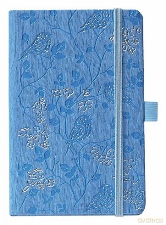Notes ivory a6 ptaki niebieski kratka