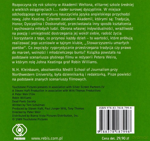 Stowarzyszenie umarłych poetów - N.H. Kleinbaum [AUDIOBOOK] [CD-MP3]