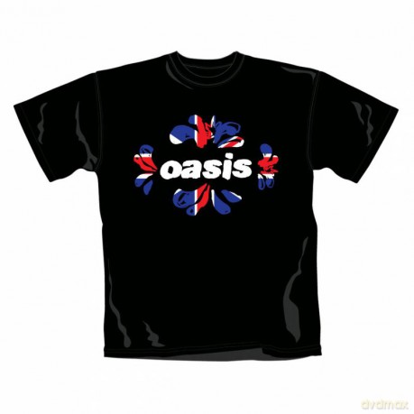 Oasis: Logo Union Jack Black (XL) [T-SHIRT]