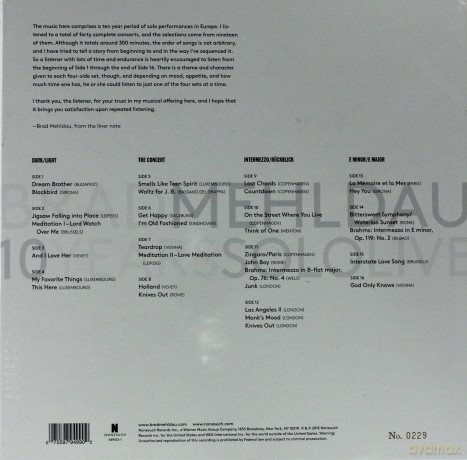 Brad Mehldau: 10 Years Solo Live [8xWinyl]