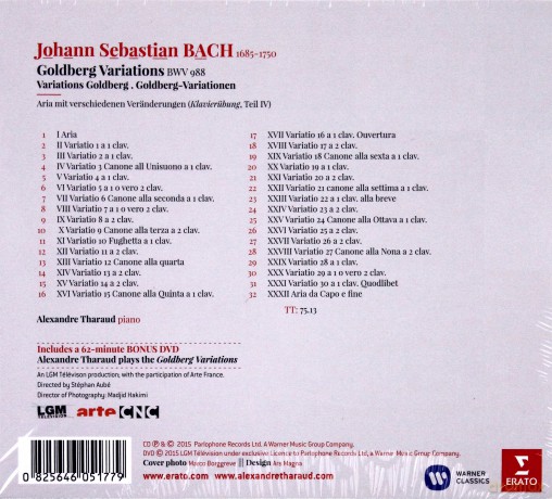 Alexandre Tharaud: Bach: Goldberg Variations [CD]+[DVD]