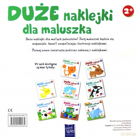 Duże naklejki dla maluszka - kurka 2+ [KSIĄŻKA]