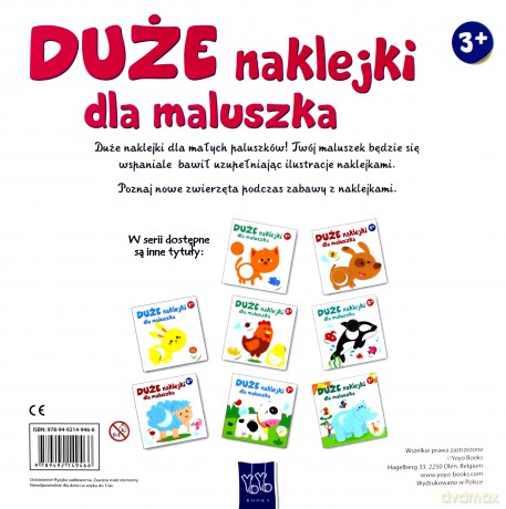 Duże naklejki dla maluszka - traktor 3+ [KSIĄŻKA]