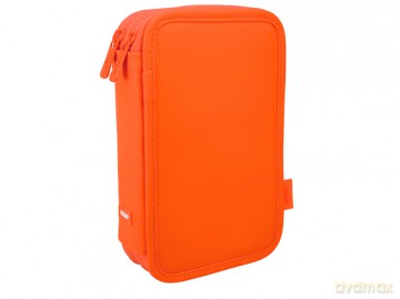 Piórnik 2 poziomowy z wyprawką Touch Fluo Orange