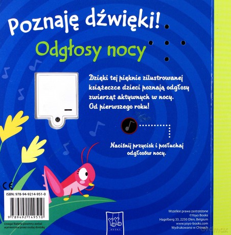 Poznaję dźwięki! Odgłosy nocy [KSIĄŻKA]