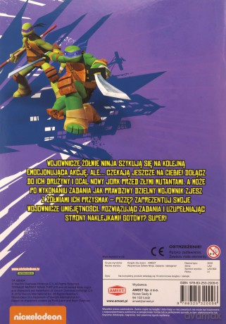 Wojownicze Żółwie Ninja. Zadanie: naklejanie! [KSIĄŻKA]