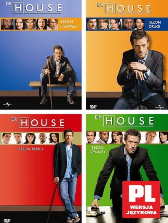 Dr House sezony 1+2+3+4 Pakiet [19DVD]