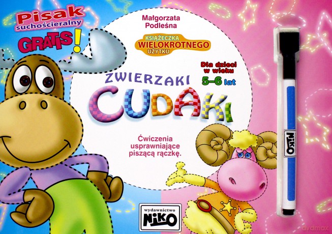 Zwierzaki Cudaki. Ćwiczenia usprawniające piszącą rączkę 5-6 lat - Małgorzata Podleśna [KSIĄŻKA]