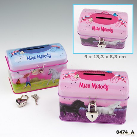 Skarbonka z konikiem niebieska. Miss melody 8474a