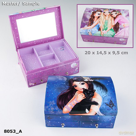 Szkatułka na biżuterię fioletowa. Fantasy Top model 8053a