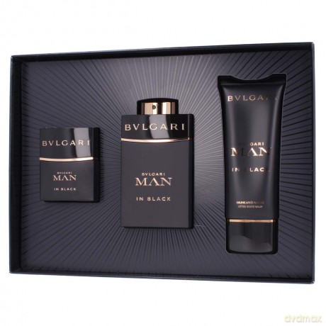 Bulgari Man in Black Zestaw Woda perfumowana 100 ml spray + Balsam po goleniu 100 ml + Woda perfumowana 30 ml spray [PERFUMY]
