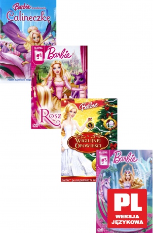Barbie Świąteczna Kolekcja: Barbie w Opowieści Wigilijnej / Barbie jako Calineczka / Barbie jako Roszpunka / Barbie z Jeziora Łabędziego Pakiet [4DVD]