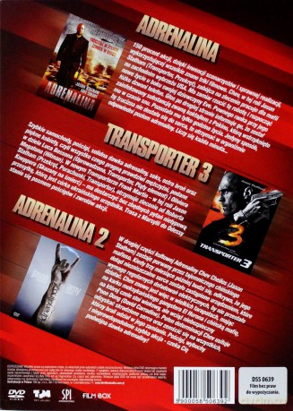 Jason Statham Kolekcja: Adrenalina / Adrenalina 2 / Transporter 3 [BOX] [3DVD]