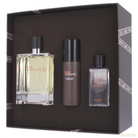 Hermes Terre d Hermes Zestaw woda toaletowa 100 ml spray + balsam po goleniu 40 ml bez sprayu + pianka do golenia 50 ml [PERFUMY]
