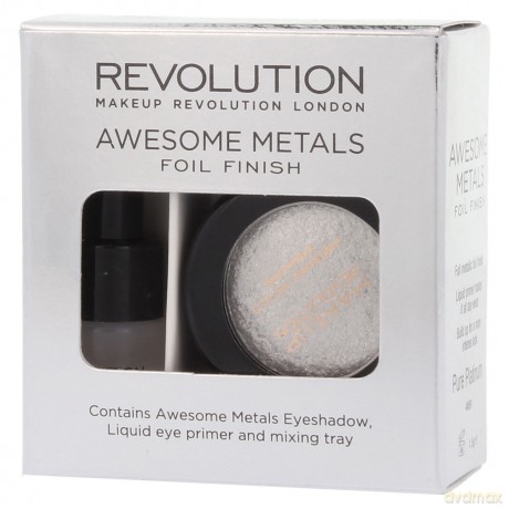 Makeup Revolution London Awesome Metals Metaliczny cień do powiek 1,5 g - Pure Platinum [KOSMETYKI]