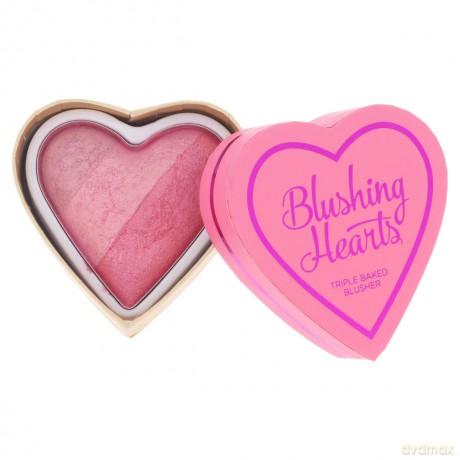 Makeup Revolution London I Love Makeup Blushing Hearts Potrójny róż do policzków 10g - Blushing Heart [KOSMETYKI]