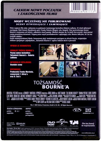 Tożsamość Bourne'a edycja specjalna (2002) [DVD]