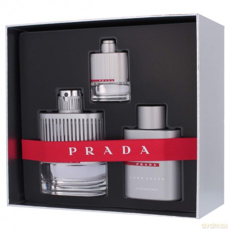Prada Luna Rossa Zestaw - Woda toaletowa 100 ml spray + balsam po goleniu 100 ml + woda toaletowa 9 ml spray [PERFUMY]