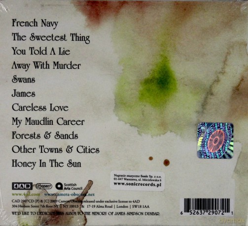 Camera Obscura: My Maudlin Career (digipack) [CD]