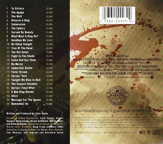 300 soundtrack (Trzystu) (digipack) (Tyler Bates) [CD]