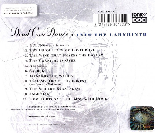Dead Can Dance: Into The Labyrinth [CD]