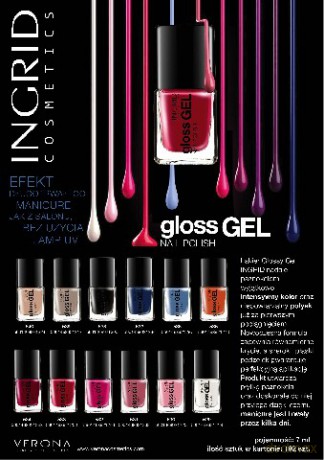 Ingrid Lakier do paznokci żelowy Gloss Gel nr 534 7 ml