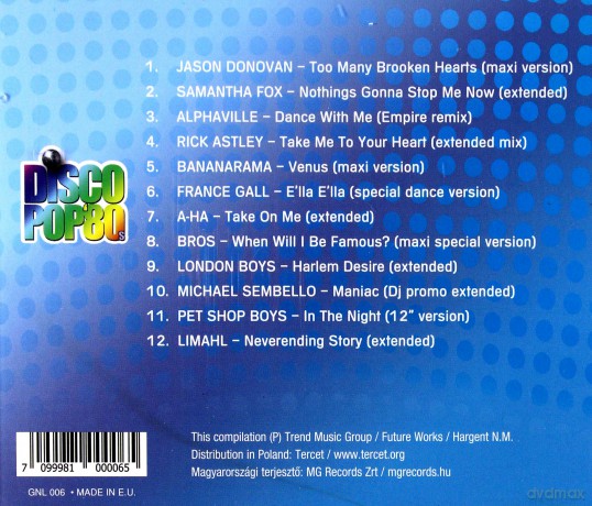 Disco Pop '80s vol. 1 [CD]