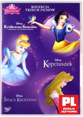 Disney Księżniczka: Kopciuszek, Śpiąca Królewna, Królewna Śnieżka i Siedmiu Krasnoludków [3DVD]