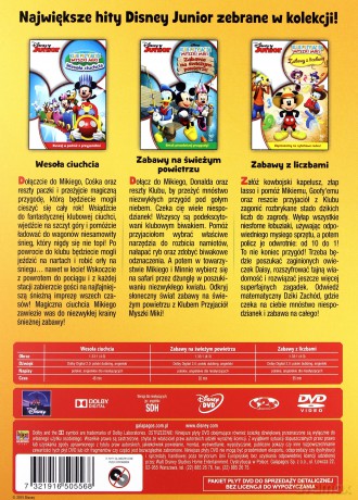 Klub Przyjaciół Myszki Miki: Wesoła Ciuchcia, Zabawa na Świeżym Powietrzu, Zabawy z Liczbami [3DVD]