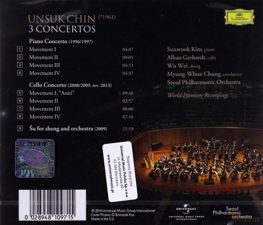 Myung-Whun Chung: Unsuk Chin: 3 Concertos [CD]