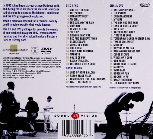 Madness: Madstock (digipack) [DVD]+[CD]