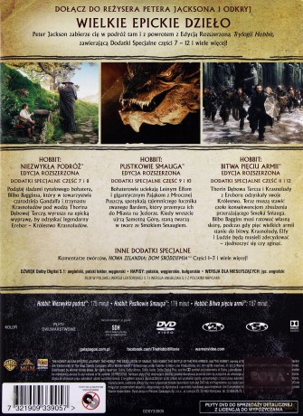 Hobbit: Trylogia Wydanie Rozszerzone [15DVD]