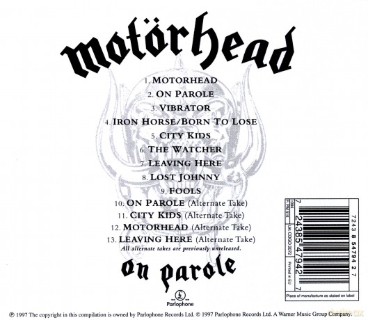 Motorhead: On Parole [CD]