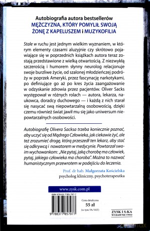 Stale w ruchu - Oliver Sacks (twarda) [KSIĄŻKA]