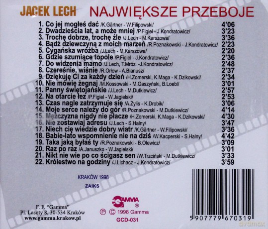 Jacek Lech: Największe Przeboje [CD]