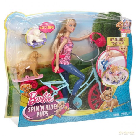 BARBIE Na rowerze z pieskami