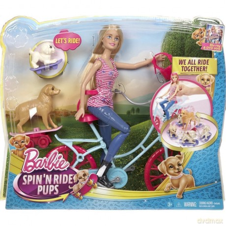BARBIE Na rowerze z pieskami