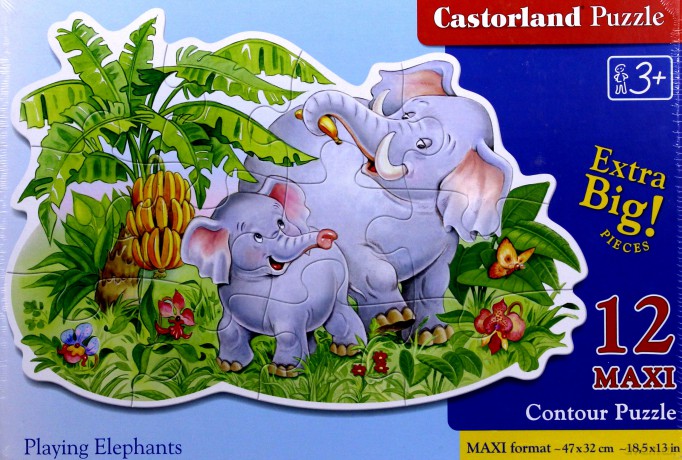 CASTOR 12 el. MAXI Słonie [PUZZLE]